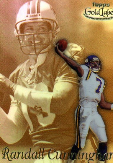 1999 99 Topps Gold Label Race to Gold Randall Cunningham card #R4 Minnesota Vikings