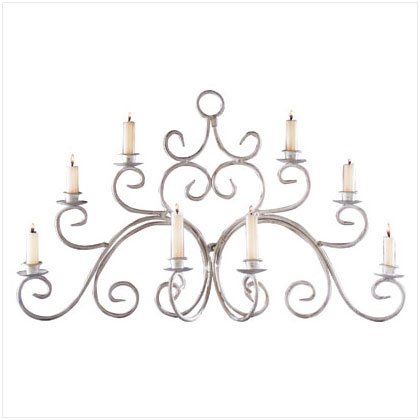 WROUGHT IRON WALL CANDLE SCONCE