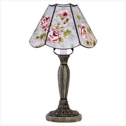 Victorian Rose Glass Shadelamp