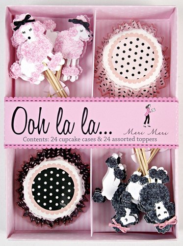 Meri Meri Cupcake Kit Paris Pink Poodle Set (Set of 24)