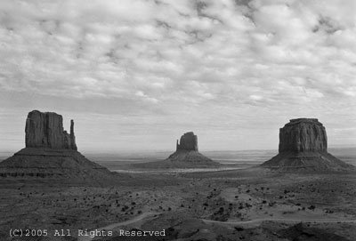 Alone in Monument Valley II BW Giclee Art Print 12x16