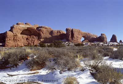 Snow in Arches Giclee Art Print 12x16