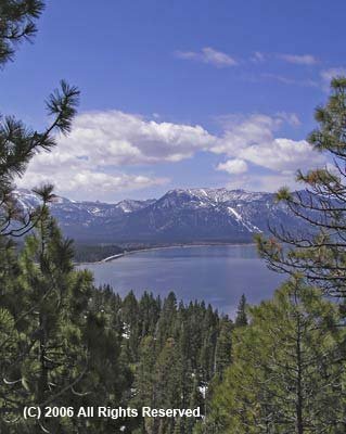 Lake Tahoe View Giclee Art Print 12x16