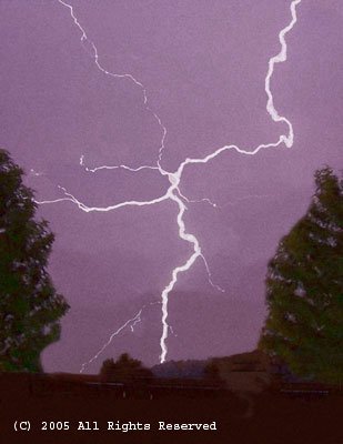Lighting Strike Giclee Art Print 12x16