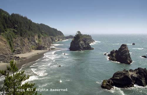 Ancient Rocks Oregon Coast Giclee Art Print 12x16