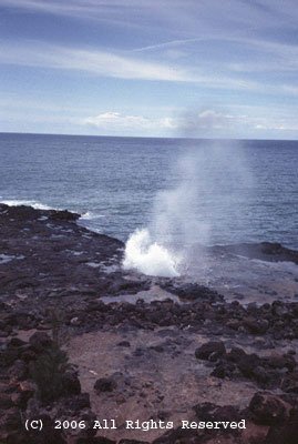 Blow Hole Hawaii Giclee Art Print 12x16