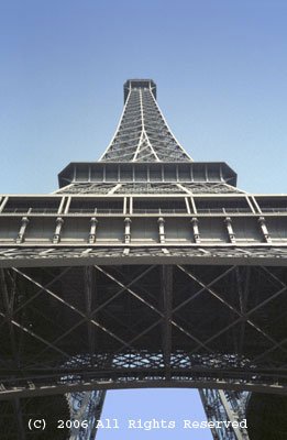 Below the Effiel Tower Giclee Art Print 12x16