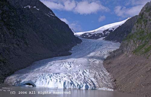 Bear Glacier Giclee Art Print 12x16
