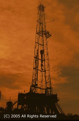 Orange Rig Giclee Art Print 12x16