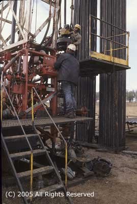 Oil Field Operators Giclee Art Print 12x16