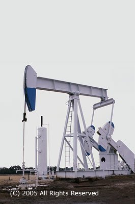 Pump Jack White Giclee Art Print 12x16