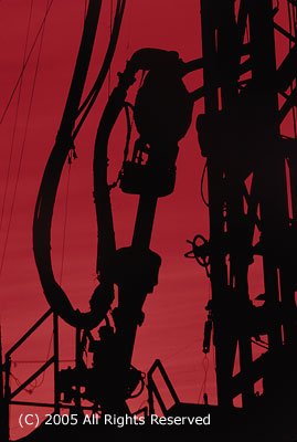 Red Silhouette Giclee Art Print 12x16