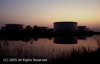 Tank Farm Sunset III Giclee Art Print 12x16