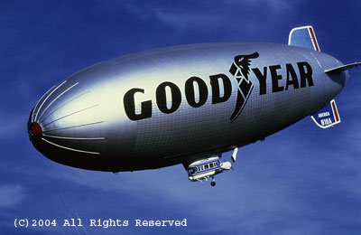 Goodyear Blimp Giclee Art Print 12x16