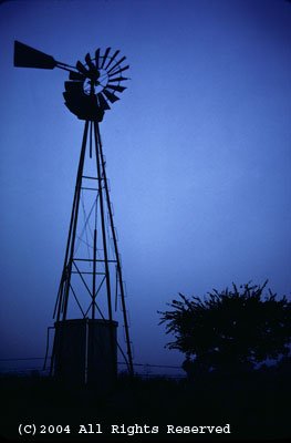 Misty Windmill Giclee Art Print 12x16