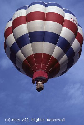 Red White and Blue Balloon II Giclee Art Print 12x16