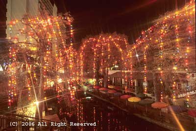 Riverwalk Xmas II Giclee Art Print 12x16