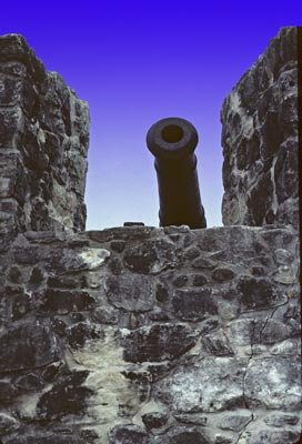 Cannon on the Wall Giclee Art Print 12x16