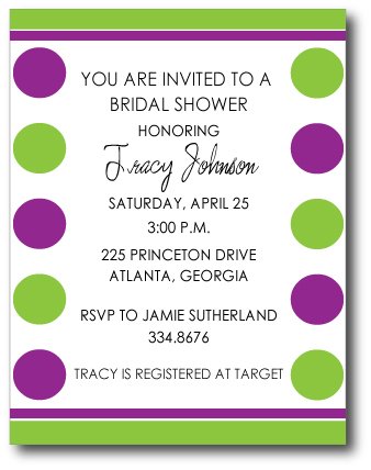 Party Dots Invitation/ Announcement