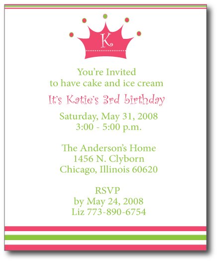 Pretty Princess Invitation/Announcement
