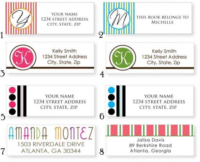 Set of 140 Address / All Purpose Labels 1-16