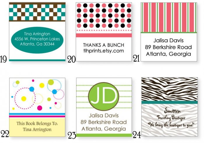 20 Square 2x2 Stickers/Labels