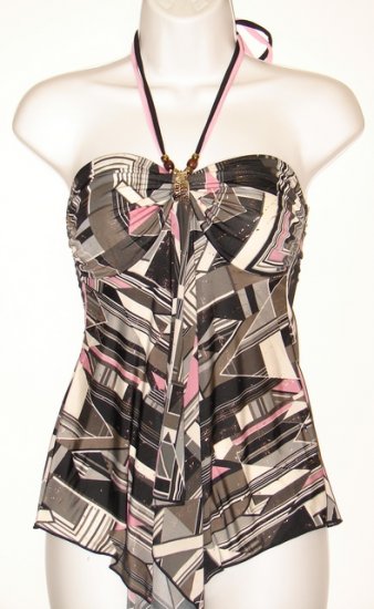Women's Party Top - Pink & Black