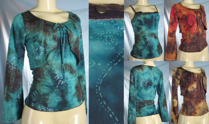 "Knitro" - Junior 2 Piece Glitter Tops