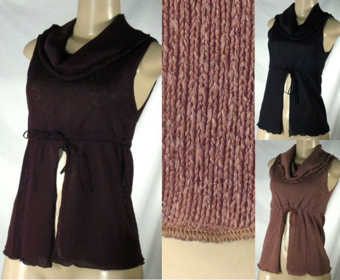 Yaffa - Juniors Cowl Neck Knit Tops