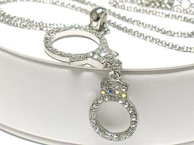 Handcuff pendant necklace(U1249SL-12163)