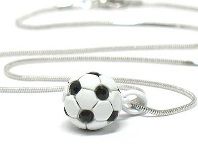 Mini soccer necklace(E1235BK-124107)