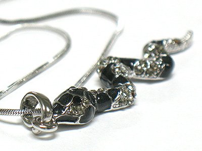 Crystal snake necklace(R1245BK-2994)