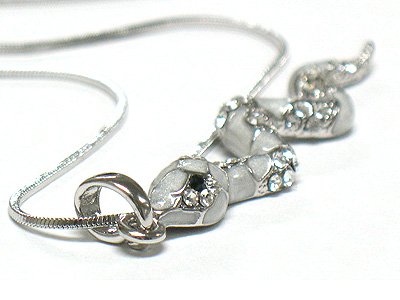 Crystal snake necklace(R1245SL-2995)
