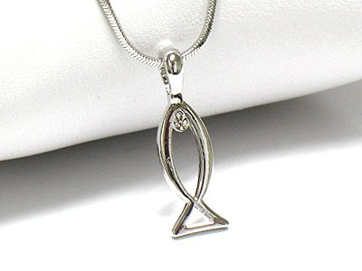 Designer style fish necklace(R1229SL-2511)