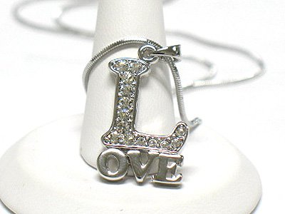 Crystal love necklace(R1237CL-3290)