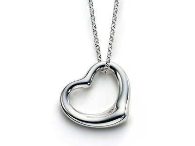 Open heart pendant necklace(E1225SL-121045)