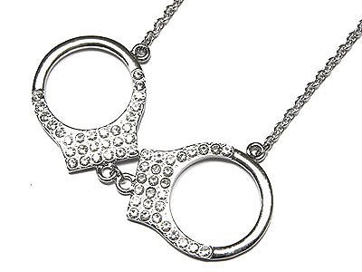 Crystal handcuff necklace(K1255SL-101165)