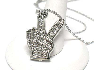 Peace hand sign (R1241SL-12157)