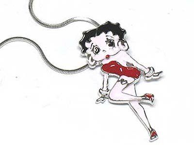 Betty boop necklace(R1226RD-11562)