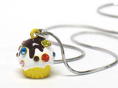 Ice cream cup necklace(E125YL-1218125)