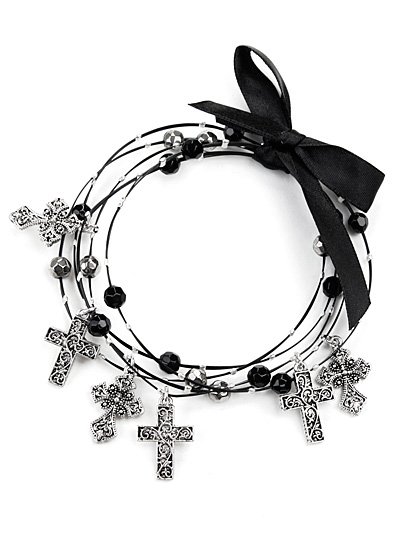 Multi strand wire cross bracelets(b1056jtlf_38HD)