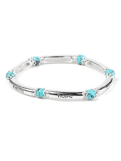Faith Hope Love stretch bracelet(b1361lfstq_4HD)