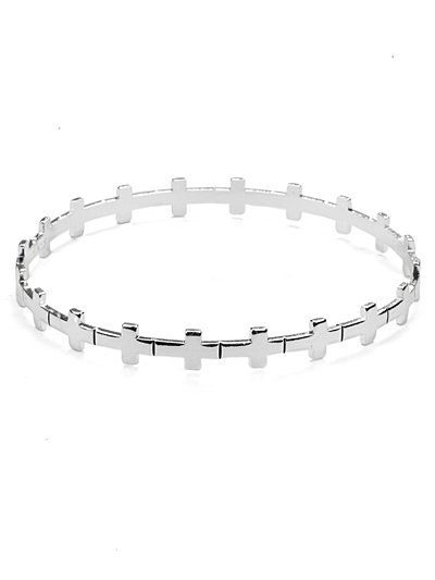 Cross link bangle bracelet(b21899ats_28HD)