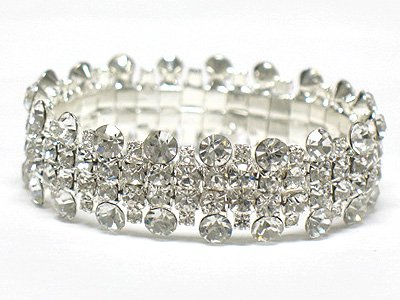 Rhinestone stretch bracelet(L1161SL-32592)