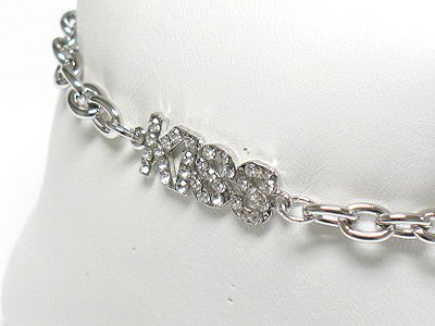 Kiss chain bracelet(R1149SL-323117)