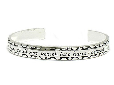 Bible Inscribed bangle bracelet(A1135SL-21884)
