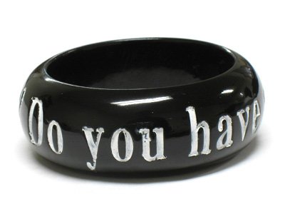 Carved message bangle bracelet(D11141BK-2267)