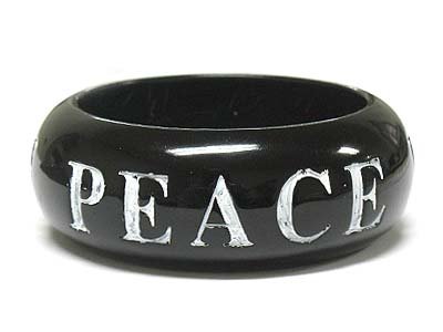 Peace love faith carved bracelet(D11157IV-111435)
