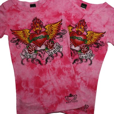 TIE DYED REBEL AT HEART Tattooed Shirt (KDC784SS)