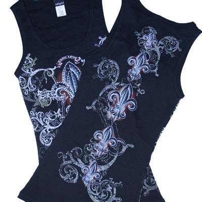 FLEUR DE LIS Rhinestone TANK TOPS